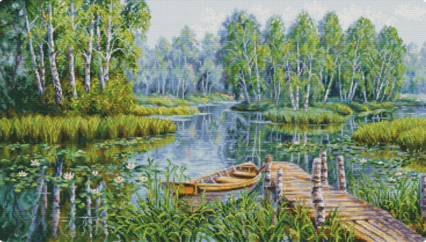 Birches at the edge of the lake SBU5012
