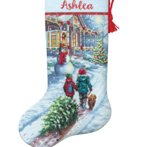 Cross-stitch kit. Christmas Tradition Stocking 40,6 cm D70-08995