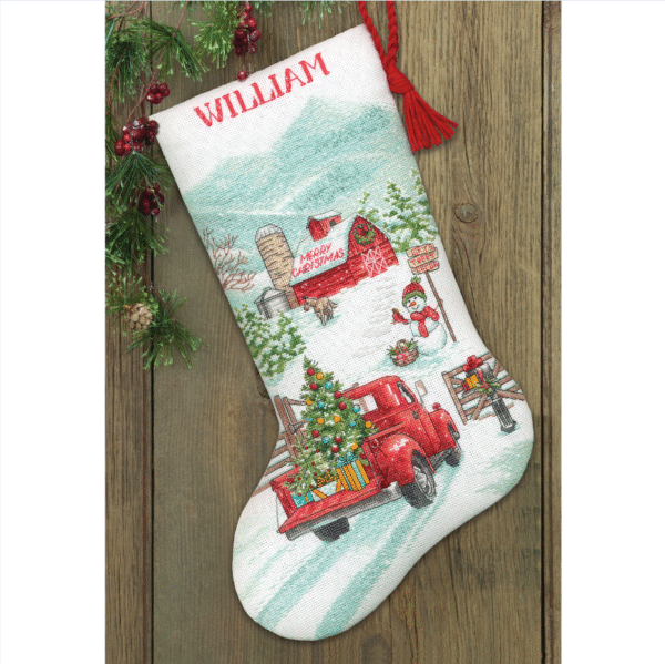 Cross stitch kit Holiday Farm Stocking D70-09619