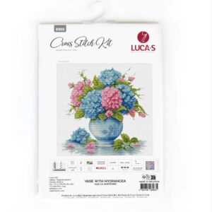 Vase with Hydrangea 26x26cm SB7033