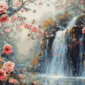 Cross Stitch Kit "Crystalline Waterfall" 42x32cm SB708