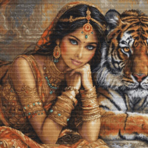 The Indian Princess and The Royal Tiger 63.5x38 cm SBU5060