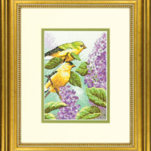 Goldfinch and Lilacs D70-65153