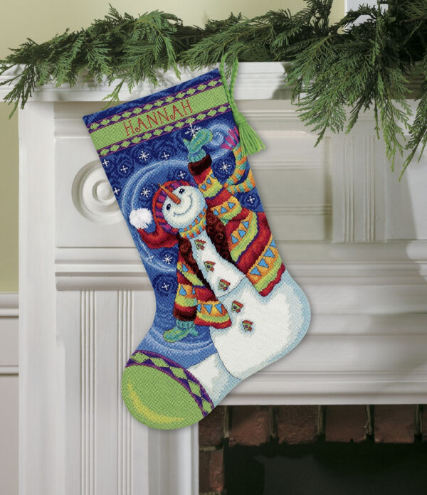 Happy Snowman Stocking D71-09143