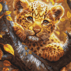 Leopard Cub at Sunrise 25x34cm SBU5068