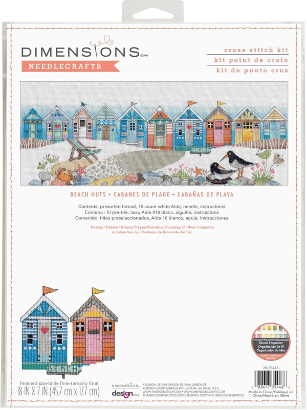 Cross stitch kit Beach Huts D70-35446