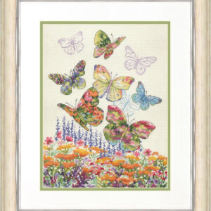Cross stitch kit Floral Butterfly D70-35448