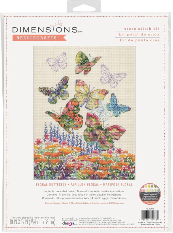 Cross stitch kit Floral Butterfly D70-35448 - Image 2