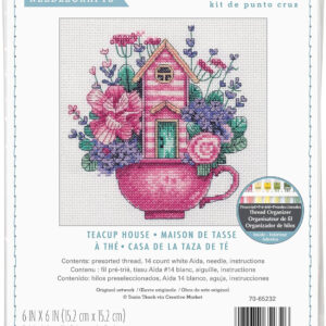Cross stitch kit Teacup House D70-65232
