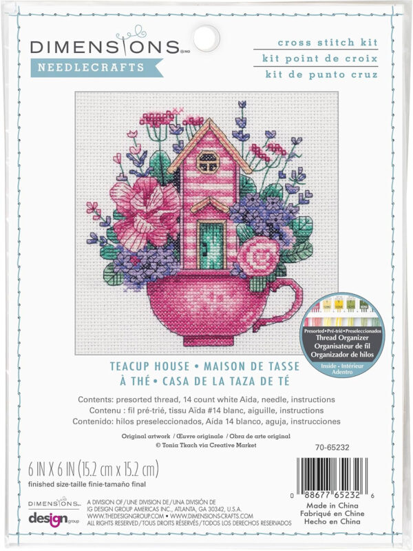 Cross stitch kit Teacup House D70-65232