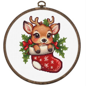 Tikkimiskomplekt rõngaga "Santa's Surprise" 13,5x15cm SBC236