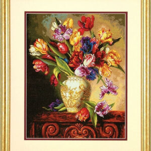 Cross stitch kit Parrot Tulips 30,4 x 38,1cm D70-35305