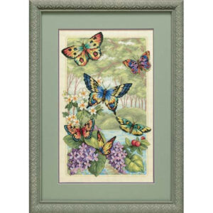Cross stitch kit Gold Collection Butterfly Forest 25,4x40,6 cm D35223