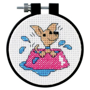 Cross stitch kit with hoop "Perky Puppy" D73039