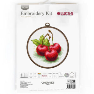 Tikkimiskomplekt rõngaga "Cherries" 10x10cm SBC103