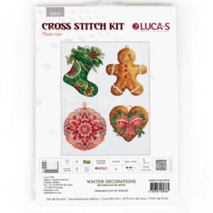 Plastikust alusega "Winter Decorations" 10x12cm SJK043