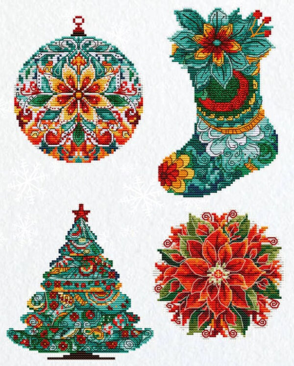 Plastikust alusega "Christmas Decorations" 10x15cm SJK042