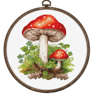 Tikkimiskomplekt rõngaga "Amanita Muscaria" 11x13cm SBC232