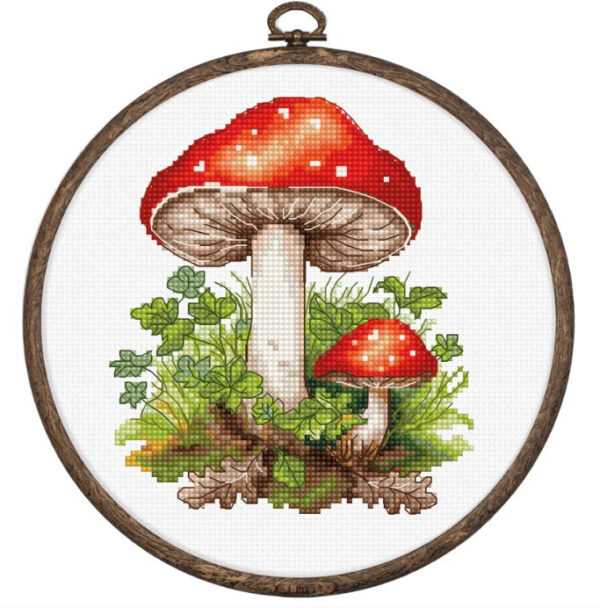 Tikkimiskomplekt rõngaga "Amanita Muscaria" 11x13cm SBC232