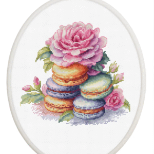 Tikkimiskomplekt rõngaga French Macaron 16x15cm SBC226