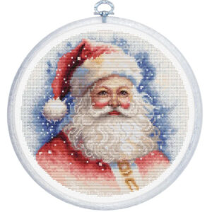 Tikkimiskomplekt rõngaga "Santa" 17x17cm SBC224
