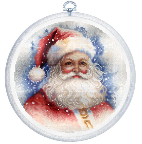 Tikkimiskomplekt rõngaga "Santa" 17x17cm SBC224
