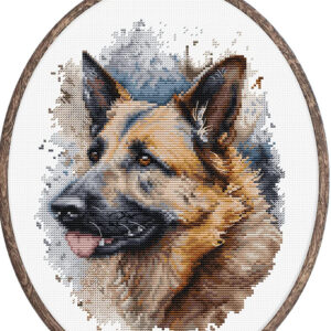 Tikkimiskomplekt rõngaga The German Shepherd" 17x21cm SBC214