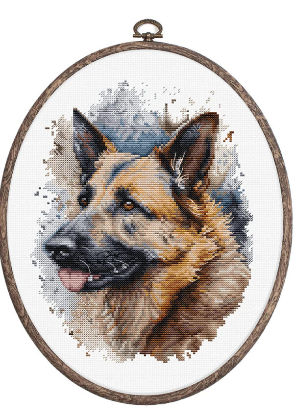 Tikkimiskomplekt rõngaga The German Shepherd" 17x21cm SBC214