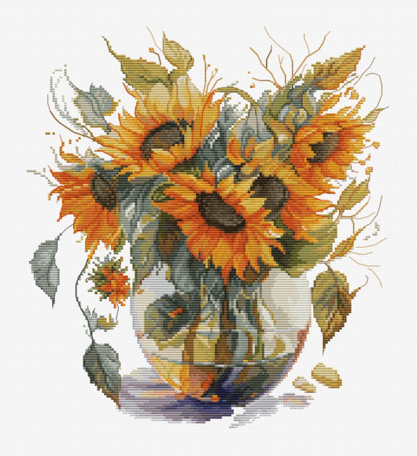 Vase with Sunflower 24x27cm SB7025