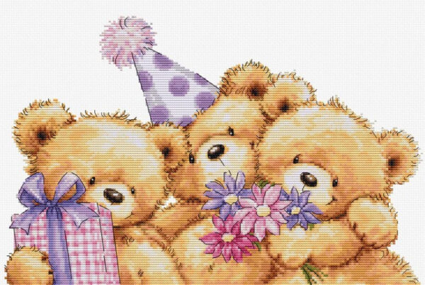 Three Party Bears 29x19cm SB1411