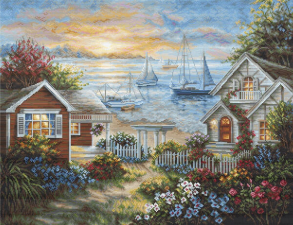 Tranquil Seafront 31x24cm SG619