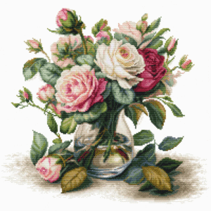 Vase with Roses 31x30cm SB7026