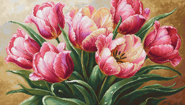 Cross Stitch Kit "Graceful Tulips" 35x20cm SG718