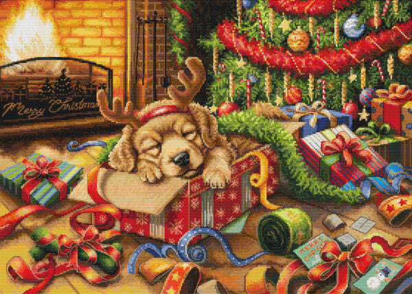 Cross Stitch Kit "Santa’s Little Troublemaker" 44x32cm SBU5079
