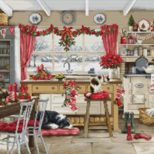 Christmas Farmhouse Kitchen 47x32cm SBU5053