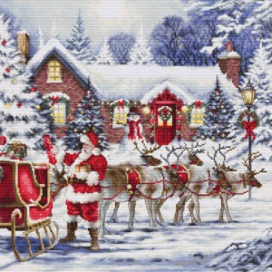 Cross Stitch Kit "Santa’s Visit" 48x32cm SBU5084