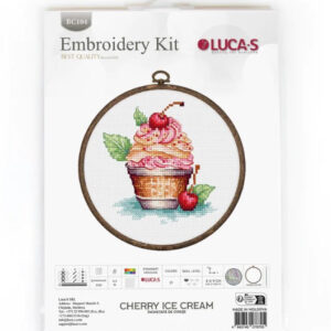 Tikkimiskomplekt rõngaga "Cherry Ice Cream" 8x9cm SBC104