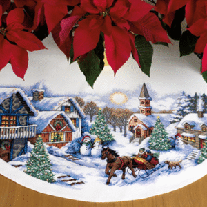 Cross-stitch kit "Sleigh Ride Tree Skirt" 114 cm D70-08830