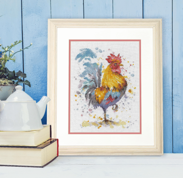 Cross stitch kit "Watercolor Rooster" D70-35432