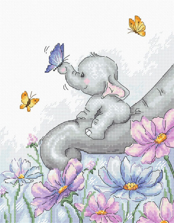 Elephant with Butterfly SB1183