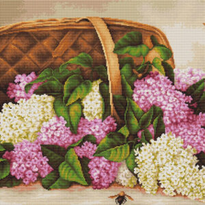Basket of lilacs SB501