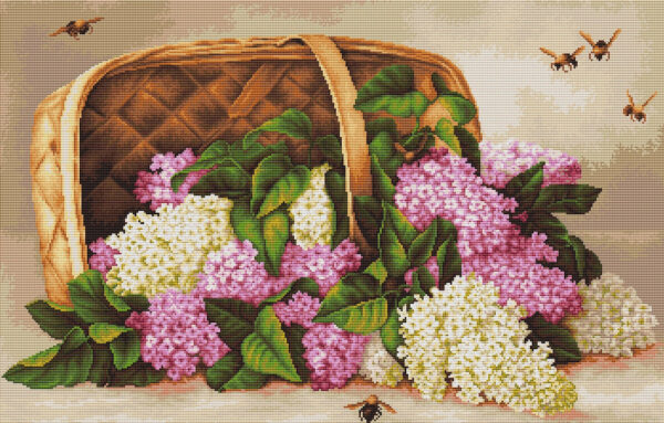 Basket of lilacs SB501