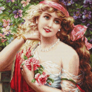 Young Lady with Roses SB549