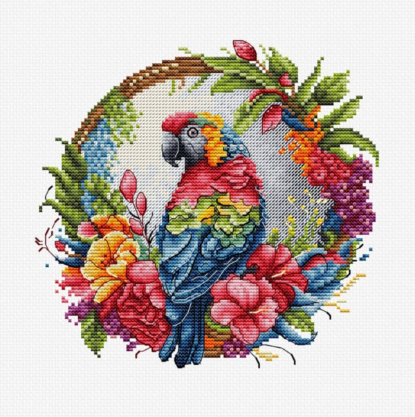 Tikkimiskomplekt rõngaga "The Tropical Parrot" SBC201