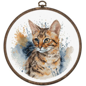 Tikkimiskomplekt rõngaga The Bengal Cat 16x16cm SBC210