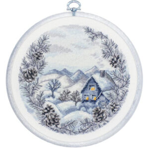 Tikkimiskomplekt rõngaga "The Winter" 17x17 cm SBC218