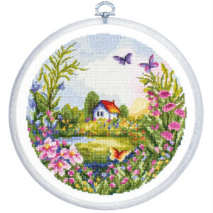 Tikkimiskomplekt rõngaga "The Summer" 17x17 cm SBC220