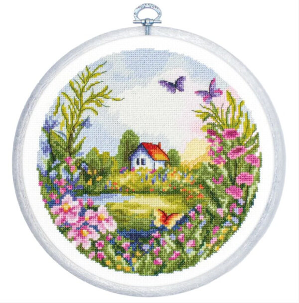 Tikkimiskomplekt rõngaga "The Summer" 17x17 cm SBC220