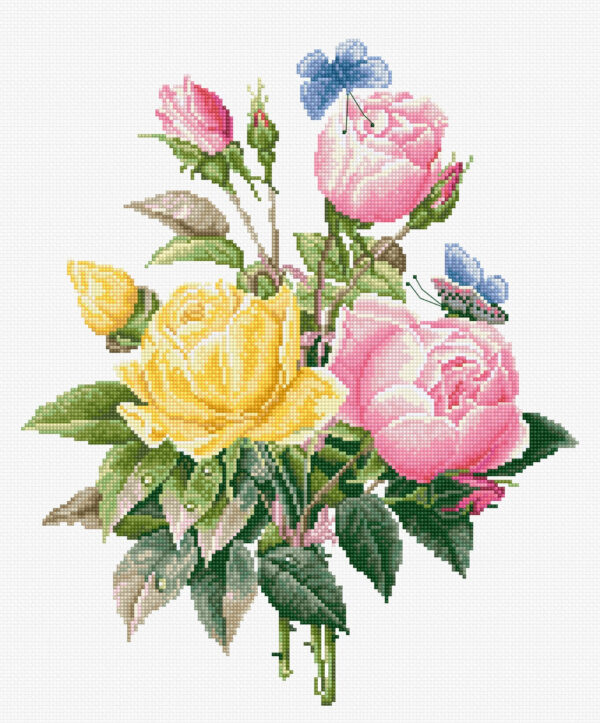 Yellow Roses And Bengal Roses SBU4003