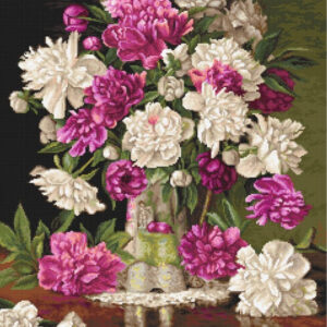 Red and White Peonies SG608